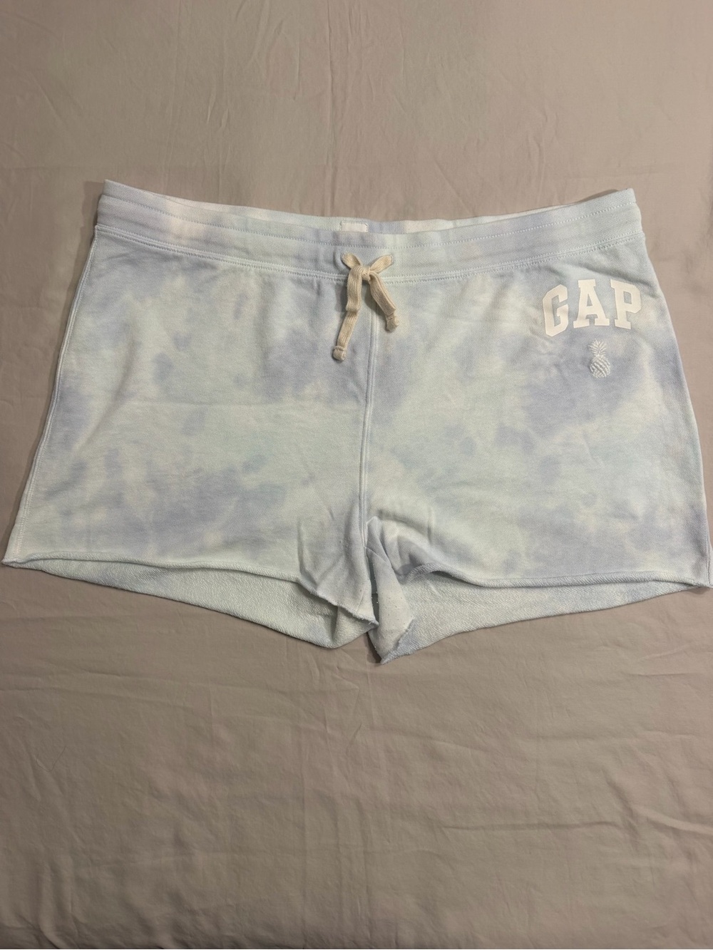 Gap Logo Pineapple Sweat Shorts XL Light Blue